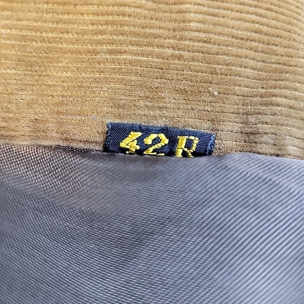 Brown Corduroy Blazer Jacket Men's 42R Vintage Style Unisex Oversized Look